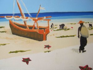 spiaggia zanzibar, cm 35x25