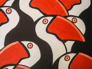tucanini, cm 35x25 (euro 40)